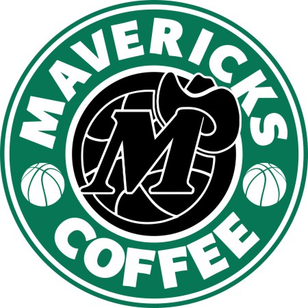 Dallas Mavericks Starbucks Coffee Logo vinyl decal